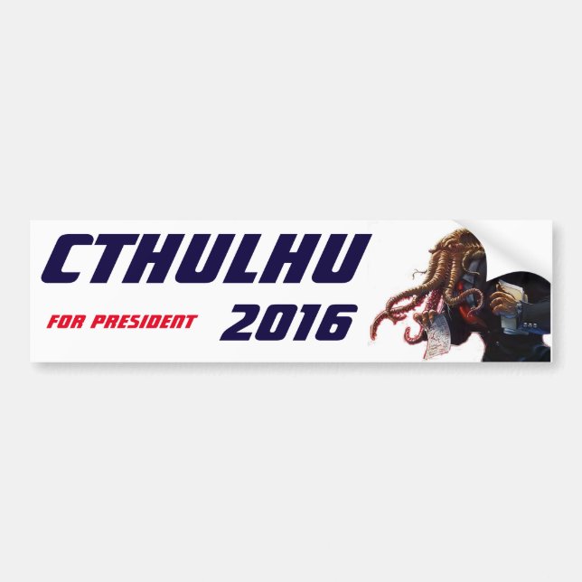 "Cthulhu for president 2016" Bumper Sticker (Front)