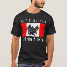 Cthulhu for Prime Minister T-shirt Style 1 (dark)