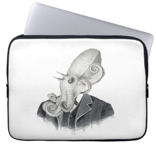 Cthulhu Gentleman Vintage Illustration Laptop Case