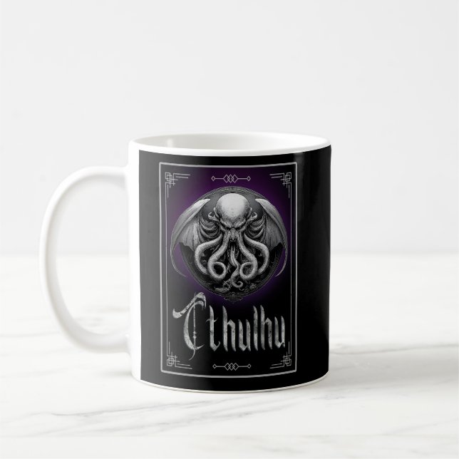 Cthulhu Halloween horror monster Coffee Mug (Left)