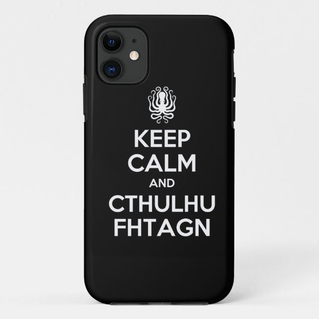 Cthulhu Keep Calm and Carry On iPhone 5 Case (Back)