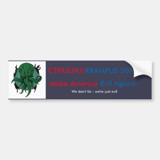 Cthulhu/Krampus 2016 Bumper Sticker