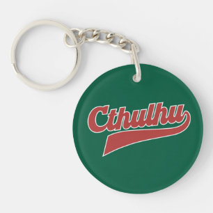 Cthulhu League Script – Vintage Eldritch Lettering Key Ring
