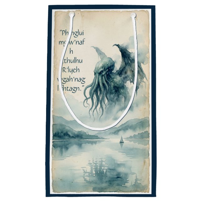 Cthulhu Lovecraft  Eldritch Horror Small Gift Bag (Front)