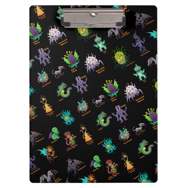 Cthulhu Lovecraft Mythos Chibi Bestiary Clipboard (Front)