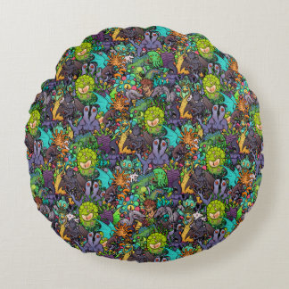Cthulhu Lovecraft Mythos Chibi Bestiary Round Cushion