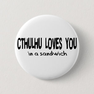 Cthulhu Loves You 6 Cm Round Badge
