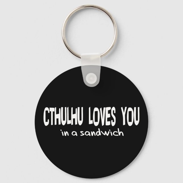 Cthulhu Loves You Key Ring (Front)