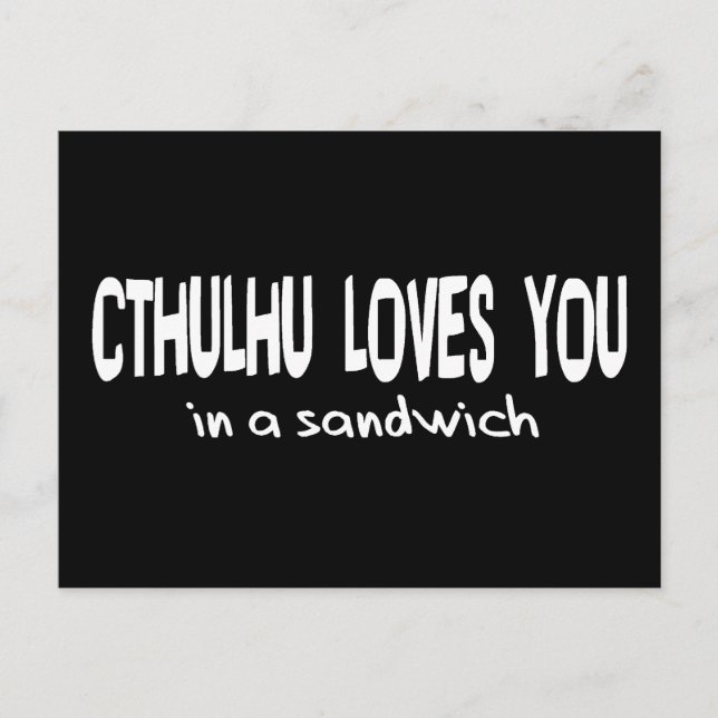 Cthulhu Loves You Postcard (Front)
