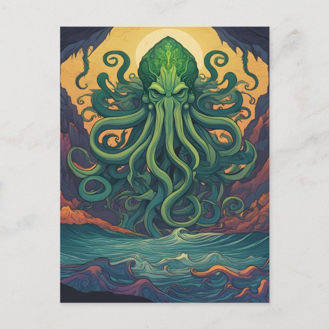 Cthulhu Mystical Symbolism Postcard (Front)