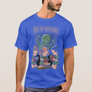 Cthulhu Necronomicon Fun With Books Cosmic Horror  T-Shirt