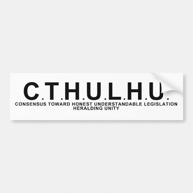 Cthulhu PAC Bumper Sticker (Front)