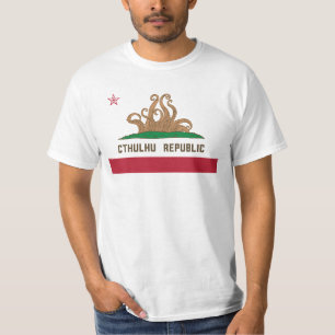 Cthulhu Republic California Flag Lovecraft T-Shirt