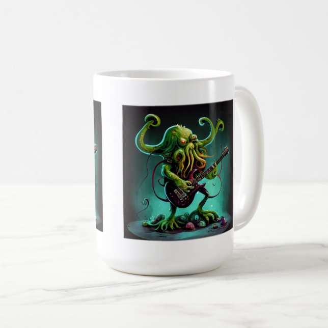 Cthulhu Rock 'n Roll Classic Mug, 15 oz  Coffee Mug (Front Right)