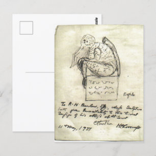 Cthulhu sketch by Lovecraft Postcard