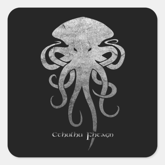 Cthulhu Square Sticker (Front)