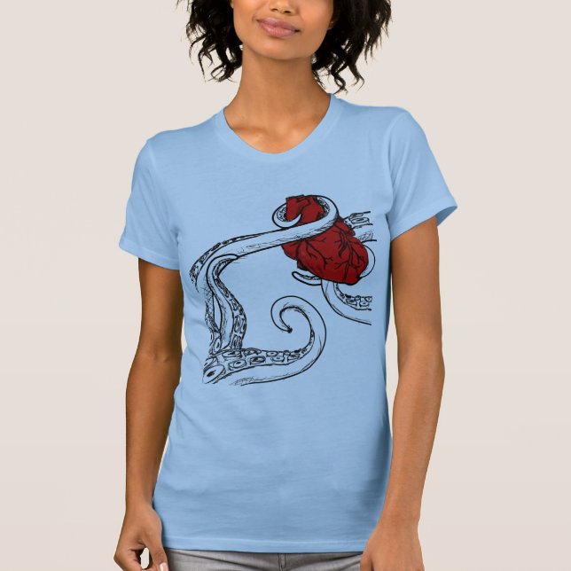 Cthulhu Stole My Heart Tank Top - Clear Tentacles (Front)