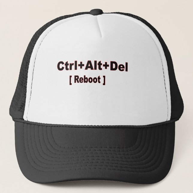 ctrl+alt+del, Reboot Trucker Hat (Front)