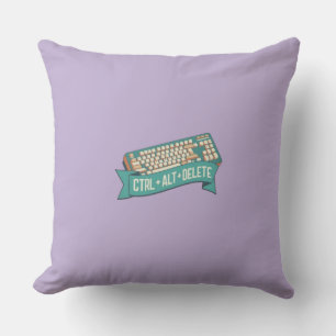 CTRL+ALT+DELETE Computer Tech Humour Throw Pillow