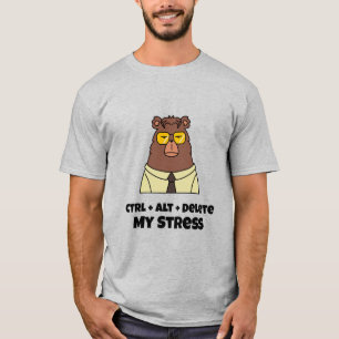 Ctrl + Alt + Delete My Stress Busy Office T-Shirt