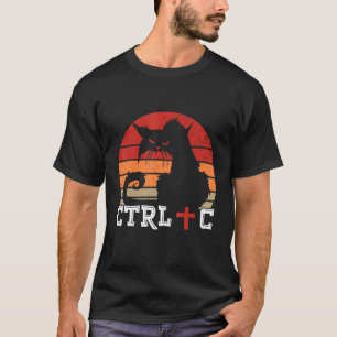 Ctrl C Cats Vintage Costume Halloween T-Shirt