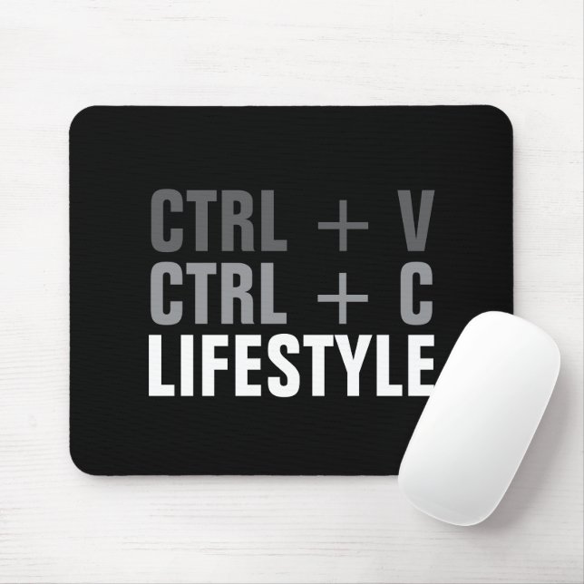 CTRL + C, CTRL + V Lifestyle Mouse Pad (With Mouse)