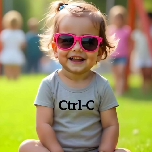 Ctrl-C Twins Baby Bodysuit (The ideal cheeky baby shower gift for parents that love their metal.)