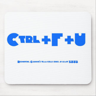 Ctrl+F+U White Mouse Pad