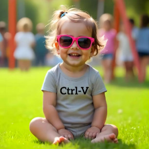 Ctrl-V Twins Baby Bodysuit