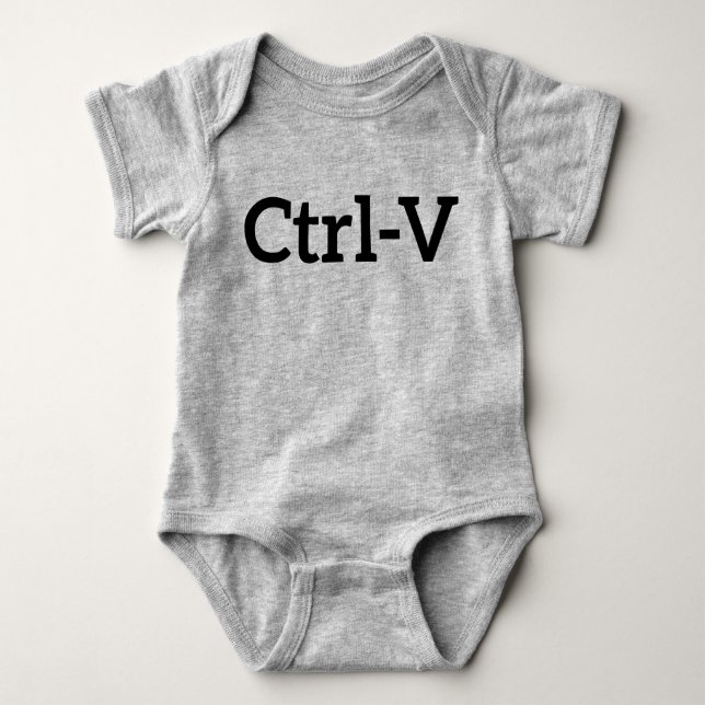 Ctrl-V Twins Baby Bodysuit (Front)