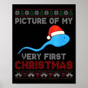 Cture Of My Very First Christmas Joke Funny Xmas  Poster