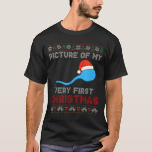 Cture Of My Very First Christmas Joke Funny Xmas  T-Shirt