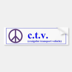 CTV craigslist transport vehicle Bumper Sticker