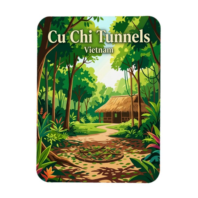 Cu Chi Tunnels Vietnam Magnet (Vertical)