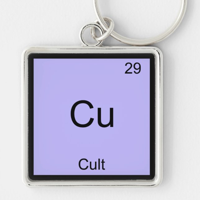 Cu - Cult Funny Chemistry Element Symbol T-Shirt Key Ring (Front)