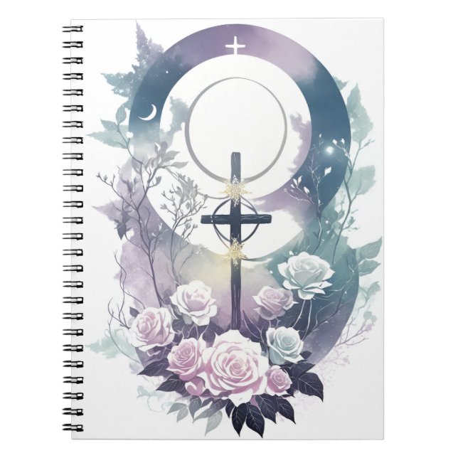 Cuaderno cross tattoo flower 34 notebook (Front)