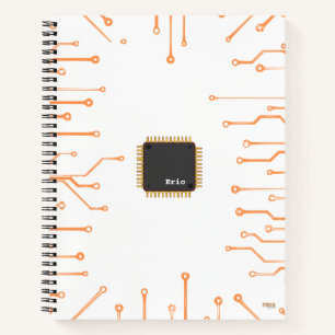 Cuaderno Electronic Chip Orange Notebook