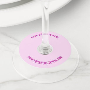 Cuastom Your Name Text Wine Glass Tag Choose Colou