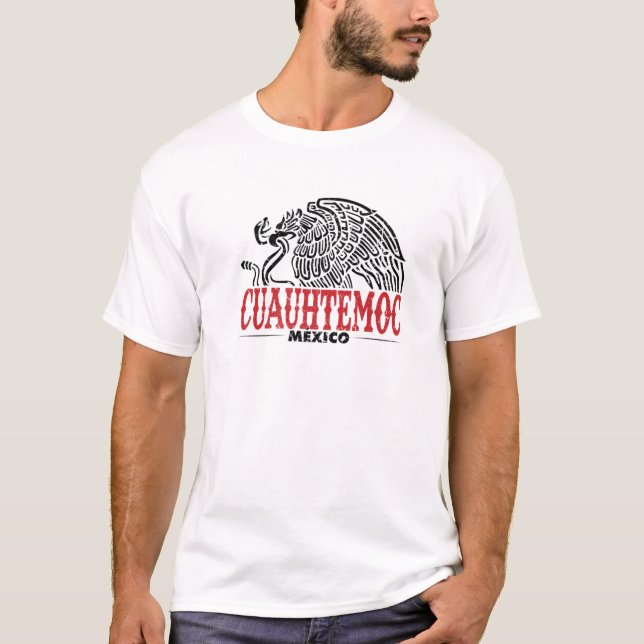 Cuauhtémoc Mexico Eagle Retro Vintage Distressed T-Shirt (Front)