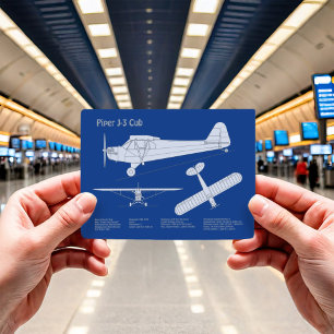 Cub Aeroplane - Aeroplane Blueprint Plans ABD Postcard