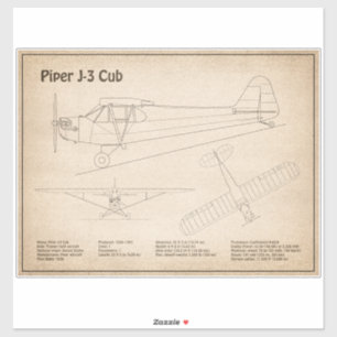Cub Aeroplane - Aeroplane Blueprint Plans SD