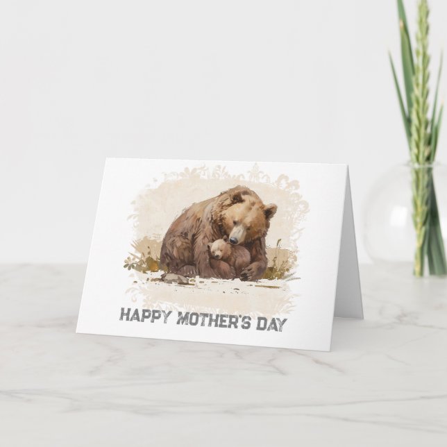 *~* Cub AP72 Photo MAMA BEAR  Mother's Day Card  (Front)