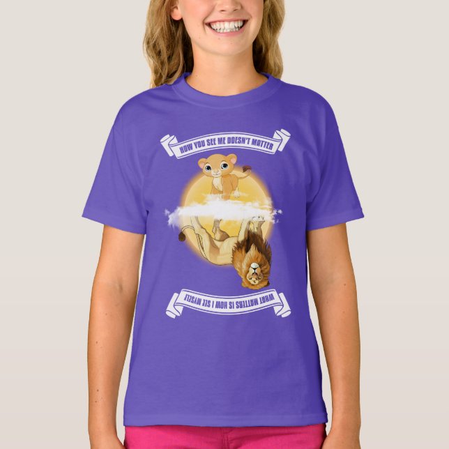 Cub/Lion "How You See Me" Girl's Colour T-Shirt (Front)