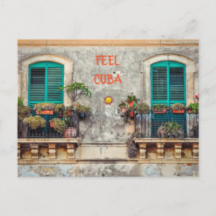 Cuba Balcony Postcard