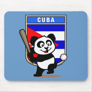 Cuba Baseball Panda Mouse Pad