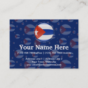 Cuba Bubble Flag Business Card