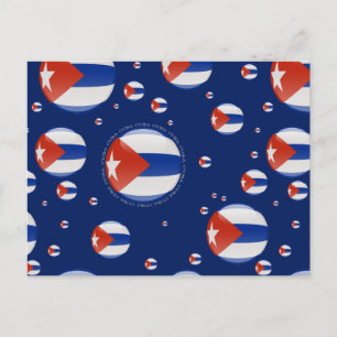 Cuba Bubble Flag Postcard