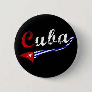 Cuba Button with Cuban Flag Colours