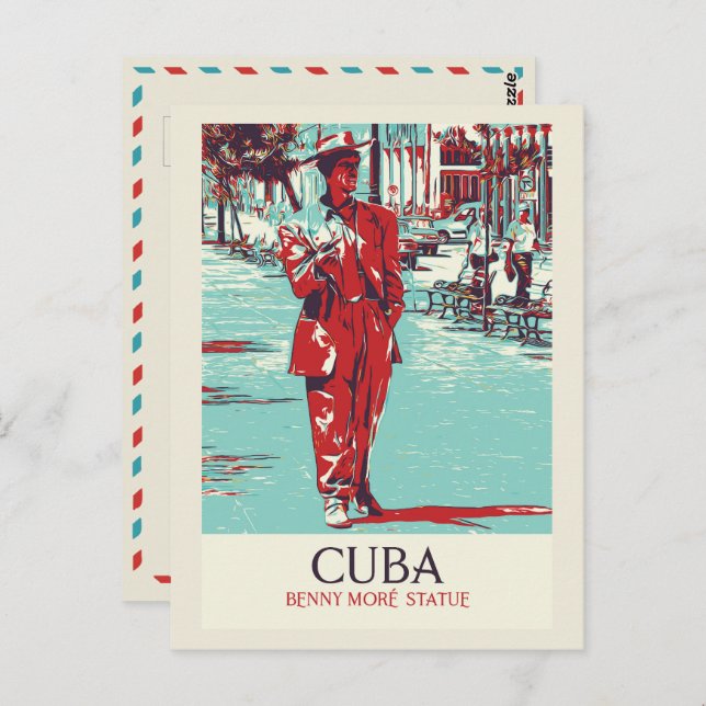 Cuba, Caribbean, Benny Moré statue Postcard (Front/Back)