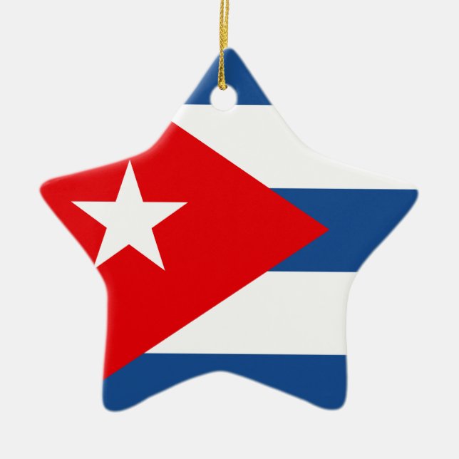 Cuba Ceramic Tree Decoration (Front)